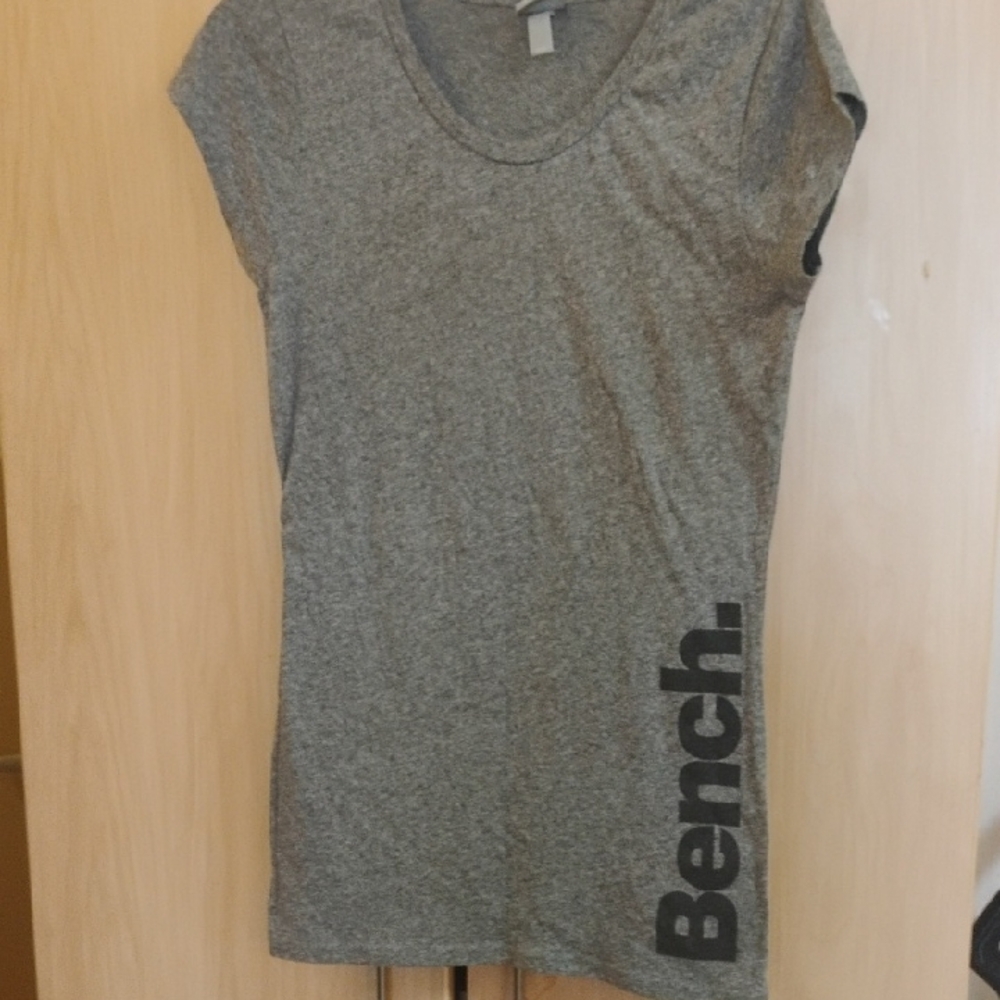 Bench Heather Gray Tee with Black Logo